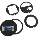 BACHMANN Pix Deckelset mit Schwenkdeckel und Zierring schwarz