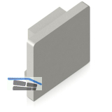 BILTON Endkappe CT00U-A L:1,5 B:12,5 H:12,5 mm Aluminium eloxiert