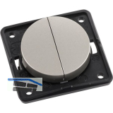 BERKER Integro Flow/Pure Serienschalter Edelstahl Effekt