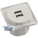 BERKER Integro USB Ladesteckdose 2x USB, polarwei� matt