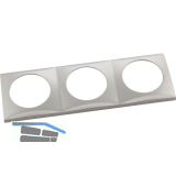 BERKER Integro Flow Rahmen 3-fach Edelstahl Effekt