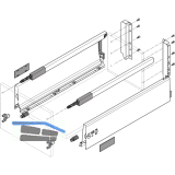 BLUM TANDEMBOX antaro SET H�he D-Reling(K),BLUMOTION M, 30kg,NL 400,grau RAL9006