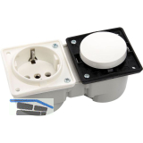 BERKER Integro Schalter polarwei� + Steckdose polarwei� ohne Rahmen