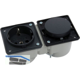 BERKER Integro Schalter anthrazit matt + Steckdose anthrazit ohne Rahmen