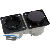 BERKER Integro Schalter schwarz matt + Steckdose schwarz ohne Rahmen