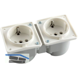 BERKER Integro Doppelsteckdose polarwei� ohne Rahmen