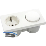 BERKER Integro Pure Schalter polarwei� gl�nzend + Steckdose polarwei�