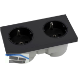 BERKER Integro Pure Doppelsteckdose schwarz matt, Steckdose schwarz