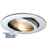 Deckeneinbauleuchte Rund H 230 V, max. 50 Watt, � 88 mm, verchromt