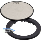 EVOline One Abdeckring mit Drehdeckel schwarz/Edelstahl
