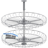 VS COR Wheel Eckschrank-Drehboden 4/4-Kreis 720 mm Classic Silber