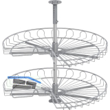VS COR Wheel Eckschrank-Drehboden 3/4-Kreis Set Classic 720 mm Silber