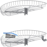 VS COR Wheel Eckschrank-Drehboden 2/4-Kreis Set Classic 700 mm Silber
