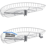 VS COR Wheel Eckschrank-Drehboden 2/4-Kreis Set Classic 750 mm Silber