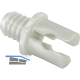 Befestigungsclip mit D�bel Kunststoff Silber