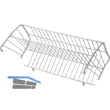 VS Schuhablage Kippfront 557 mm Stahldraht kunststoffbeschichtet silber