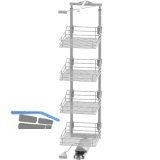 VS TAL Gate Hochschrankauszug Set Saphir 1450 - 1700 KB 450 mm mm Silber