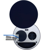 WIPO Steckdosenelement Smile Schuko, USB und Wireless-Charger, schwarz