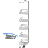 VS TAL Gate Hochschrankauszug Set Saphir KB 450 mm 1900 -2140 mm Silber