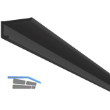 SIRO Aluminium Aufbauprofil One4All, 2950 mm, schwarz eloxiert