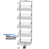 VS TAL Gate Hochschrankauszug Set Saphir KB 600 mm 1700 - 1950 mm Silber