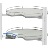 VS COR Wheel Pro Eckschrank-Drehboden 3/4-Kreis KB 800 mm Premea Hellgrau/Silber