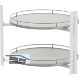 VS COR Wheel Pro Eckschrank-Drehboden Premea 4/4-Kreis KB 800 mm Hellgrau/Silber