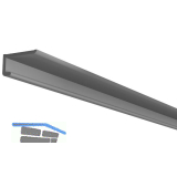 SIRO Aluminium Aufbauprofil One4All, 2950 mm, Aluminium eloxiert