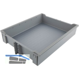 NINKA Ablage VS TAL Larder KB 400 mm mit Reling Alugrau