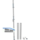 KESSEB�HMER Le Mans II Achsrohr 1250 mm Silber