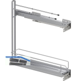 VS SUB Slim Unterschrankauszug Handtuchhalter KB 150 mm Silber