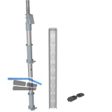 KESSEB�HMER Le Mans II Achsrohr 720 - 900 mm Silber