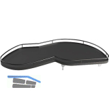 KESSEB�HMER Le Mans II Einh�ngetablare Anthrazit 500 rechts