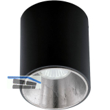 EGLO Deckenleuchte Polasso rund GU10, schwarz/silber