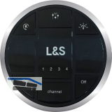 L&S 4 Kanal Fernbedienung Smart Round Dual Color schwarz