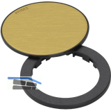 EVOline One Abdeckring mit Drehdeckel schwarz/messingfarbig