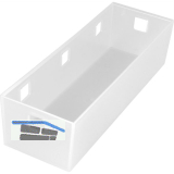 NINKA Organisationsbeh�lter Banio 3-fach Kunststoff Wei� transluzent