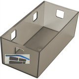 NINKA Organisationsbeh�lter Banio 2-fach Kunststoff Graphit transluzent