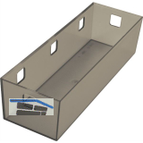 NINKA Organisationsbeh�lter Banio 3-fach Kunststoff Graphit transluzent