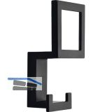 Huthaken Tome Breite 52 mm, H�he 101 mm, ZN schwarz matt