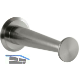 Mantelhaken Medellot Platte � 30, Tiefe 73, Aluminium vernickelt gl�nzend