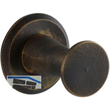 Mantelhaken Medellot Platte � 30, Tiefe 33, Messing antik schutzlackiert
