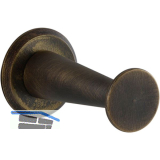 Mantelhaken Medellot Platte � 30, Tiefe 53, Messing antik schutzlackiert