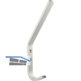 Huthaken Majoris Breite 18 mm, H�he 175 mm, Aluminium natur eloxiert