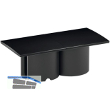 BACHMANN Steckdosenelement DUE 2xSchuko schwarz Abdeckung schwarz