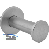 Mantelhaken Kuka mit Platte � 35 mm, Tiefe 50 mm, Edelstahl geb�rstet