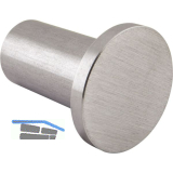 Mantelhaken Divanno � 22 mm, Tiefe 30 mm, Edelstahl geb�rstet