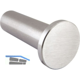 Mantelhaken Divanno � 22 mm, Tiefe 50 mm, Edelstahl geb�rstet
