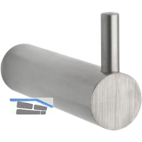 Mantelhaken Tauri � 25 mm, H�he 50 mm, Tiefe 100 mm, Edelstahl geb�rstet