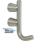 Mantelhaken Copan Breite 20 mm, H�he 86 mm, Edelstahl geb�rstet
